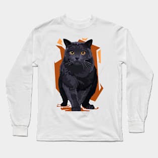 black cat Long Sleeve T-Shirt